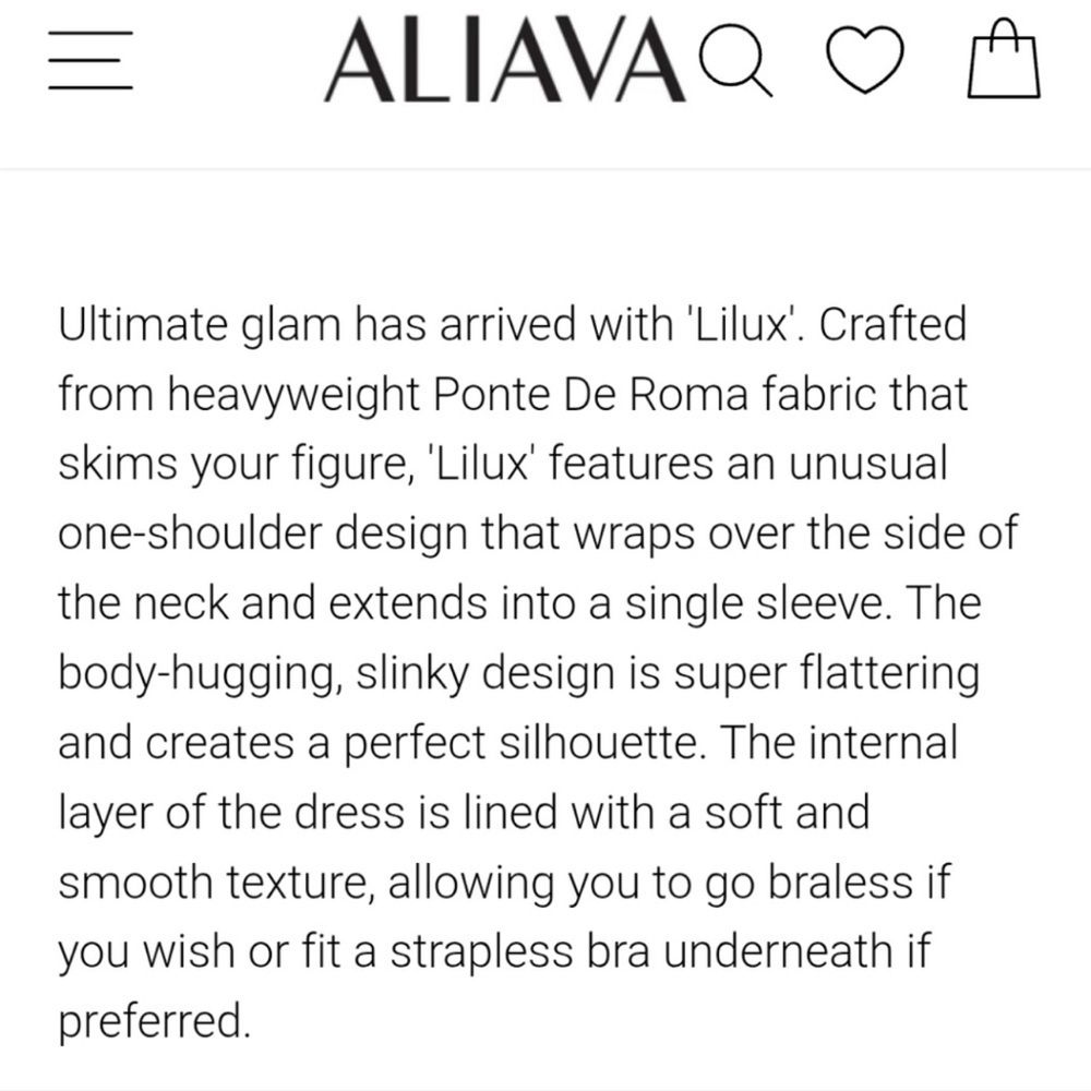 ALIAVA Lilux One Shoulder Modern Maxi Dress Black Formal Gown Size Large NWT - Picture 14 of 15